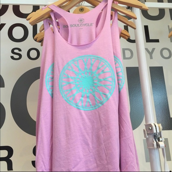 soulcycle Tops - Soulcycle Lavender Turquoise wheel tank medium